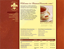 Tablet Screenshot of dianasdesserts.com
